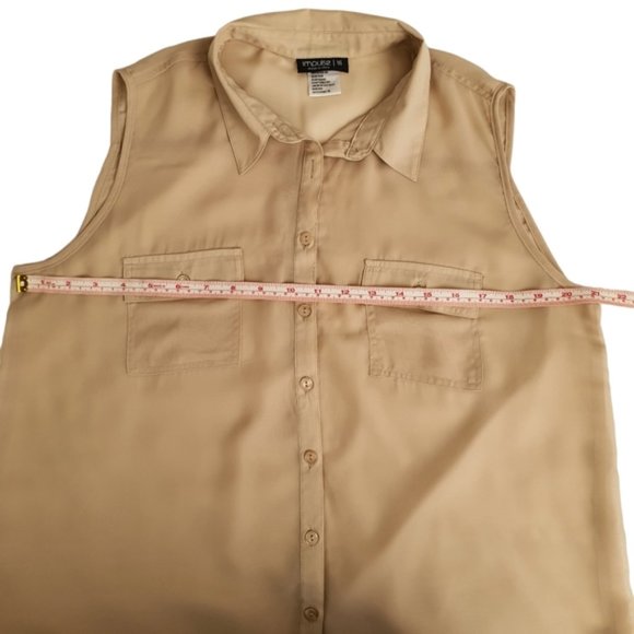 Impulse Sheer Sleeveless Shirt Size 16 - Picture 3 of 11